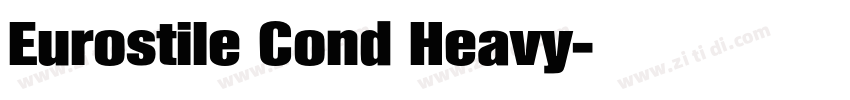 Eurostile Cond Heavy字体转换